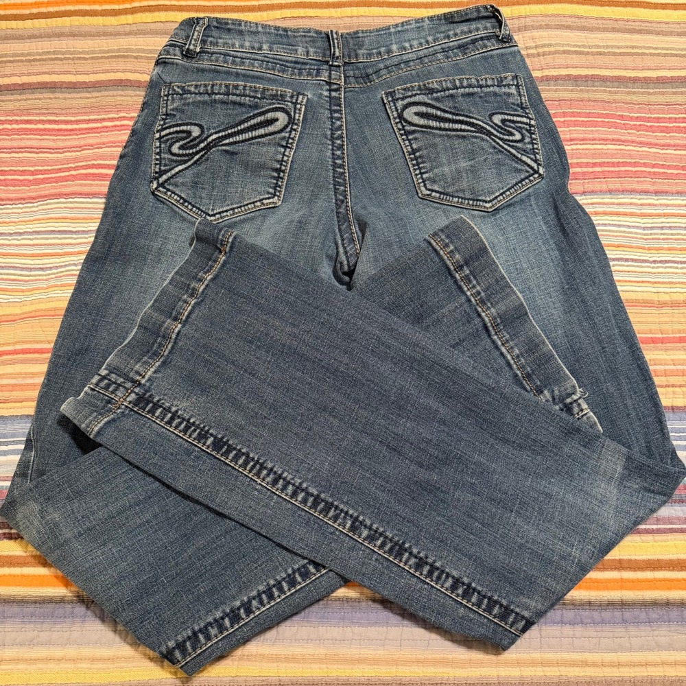Stetson Womens‎ Jeans Size 10 Long Blue Denim Bootcut Embroidered Pockets